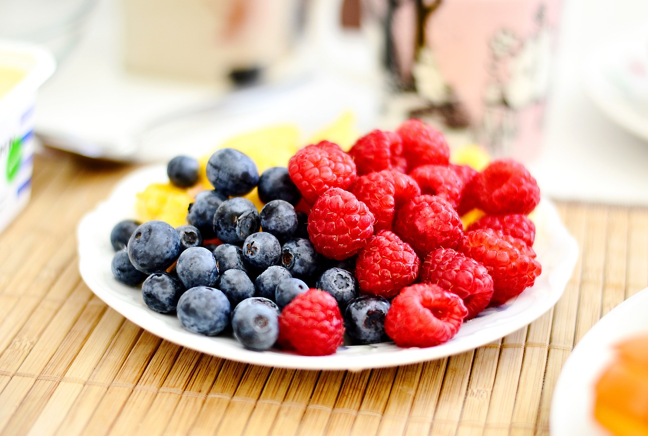 Plate of mixed berries